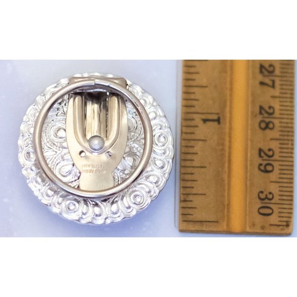 Vintage Intricate Pattern Mandala Stylish Aluminum Clip by Western Germany J32 - Picture 3 of 3